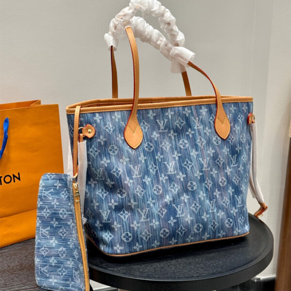 ルイ ヴィトン ( Louis Vuitton)デニム 手提げ バッグ 32cm