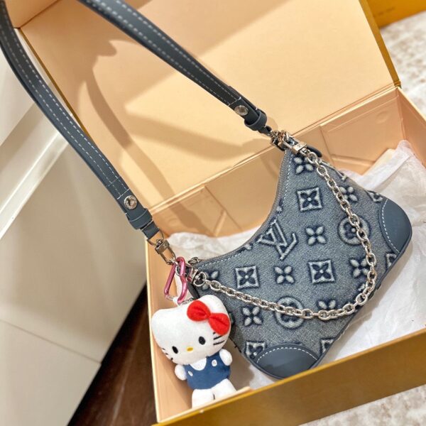 ルイ ヴィトン ( Louis Vuitton)デニム 斜め 掛け バッグ 21cm