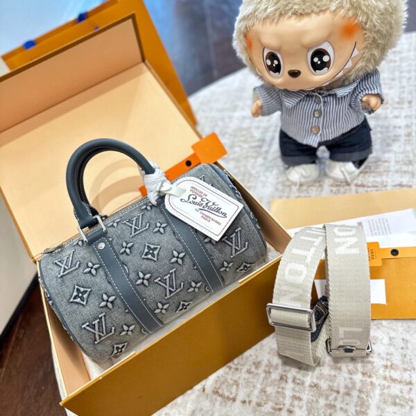 ルイ ヴィトン ( Louis Vuitton)デニム 手提げ バッグ 25cm