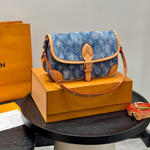ルイ ヴィトン ( Louis Vuitton)デニム 肩掛け バッグ 26x15cm