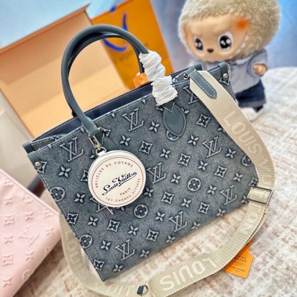 ルイ ヴィトン ( Louis Vuitton)デニム 手持ち バッグ 35cm