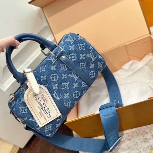 ルイ ヴィトン ( Louis Vuitton)デニム 斜 めがけ バッグ 25x12cm