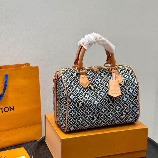 ルイ ヴィトン ( Louis Vuitton)デニム 手提げ バッグ 25cm