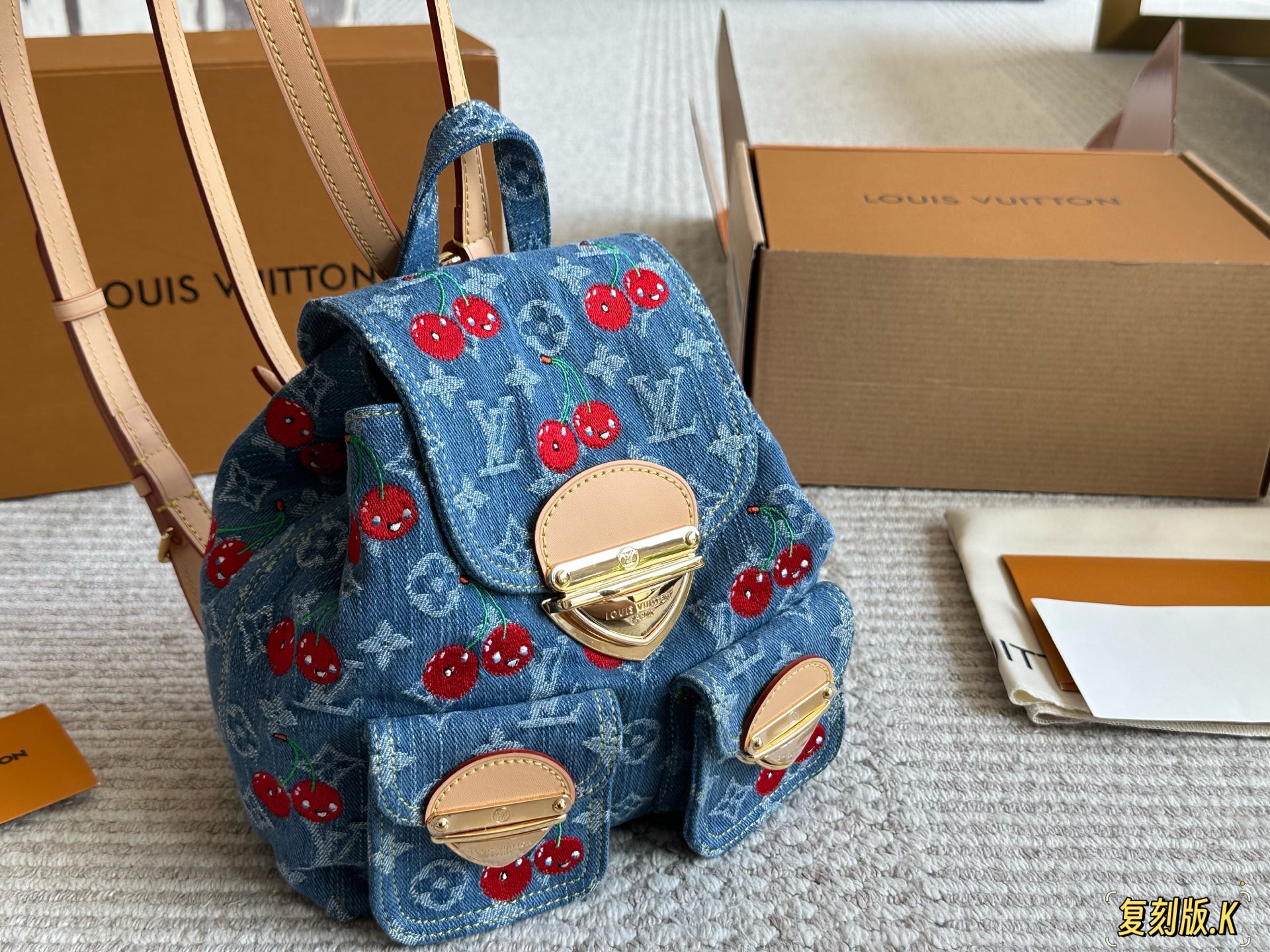 ルイ ヴィトン ( Louis Vuitton) デニム リュック 20X20cm