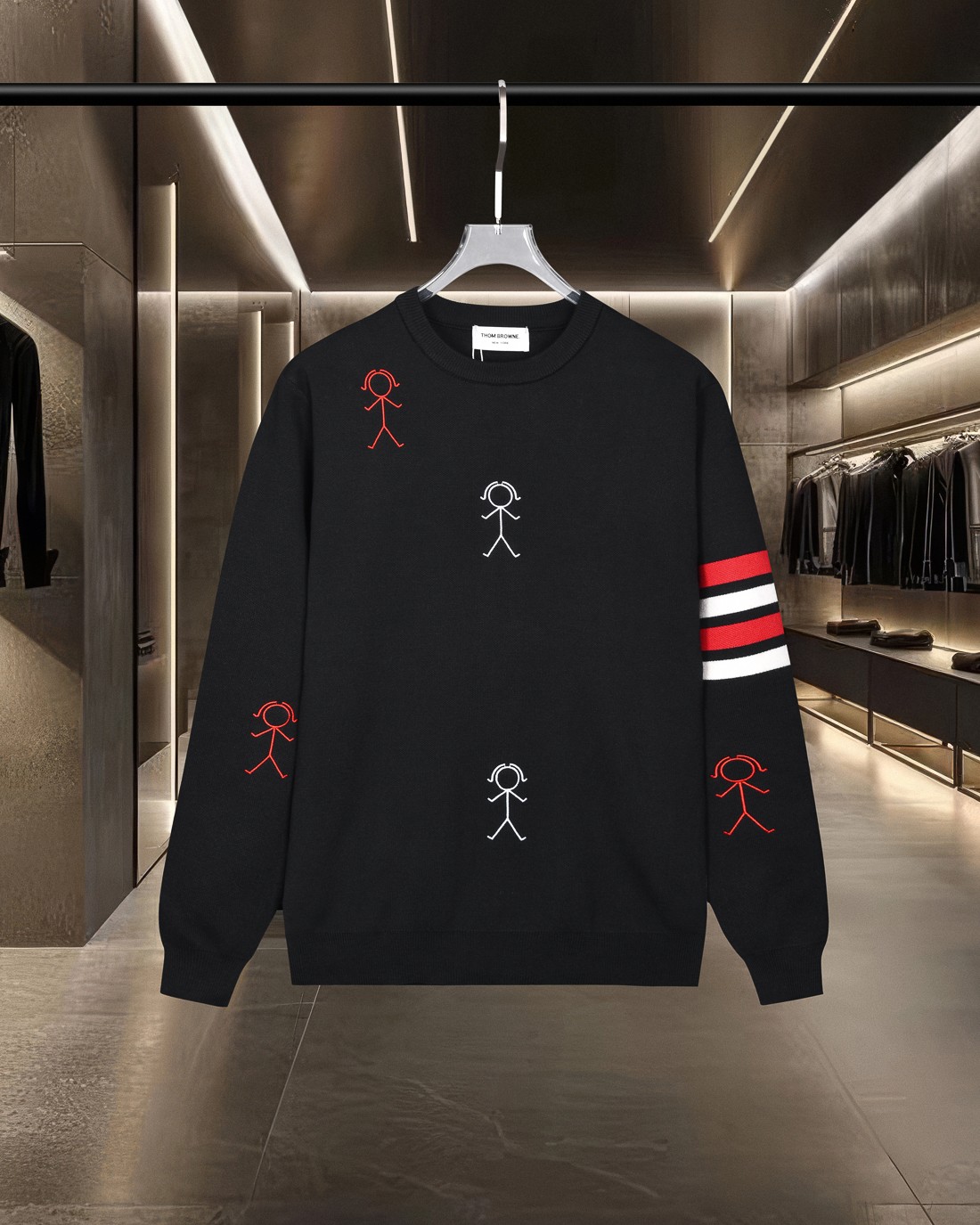 【THOM BROWNE】トム・ブラウン長袖 セーター 男女兼用!