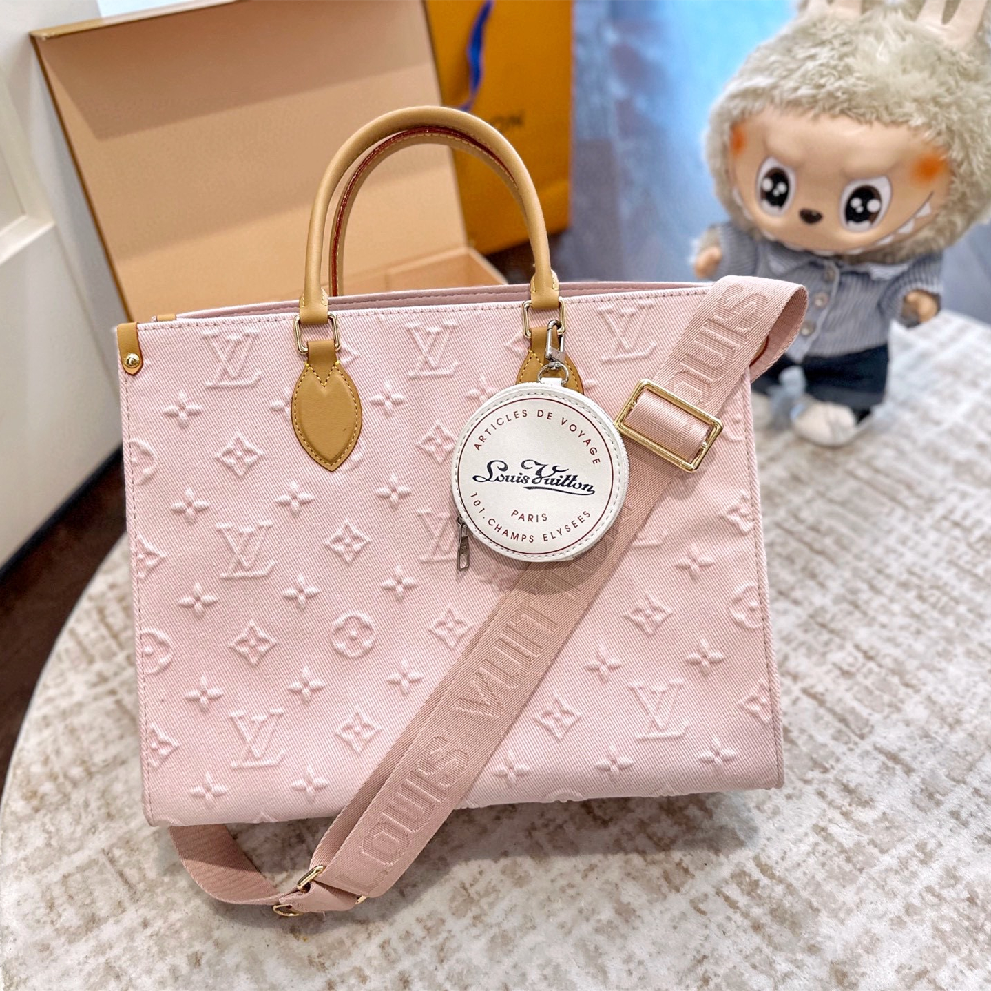 ルイ ヴィトン ( Louis Vuitton)デニム 手持ち バッグ 35cm