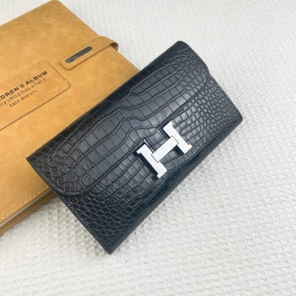 【HERMES】エルメス コンスタンス クロコ 財布 22x11cm