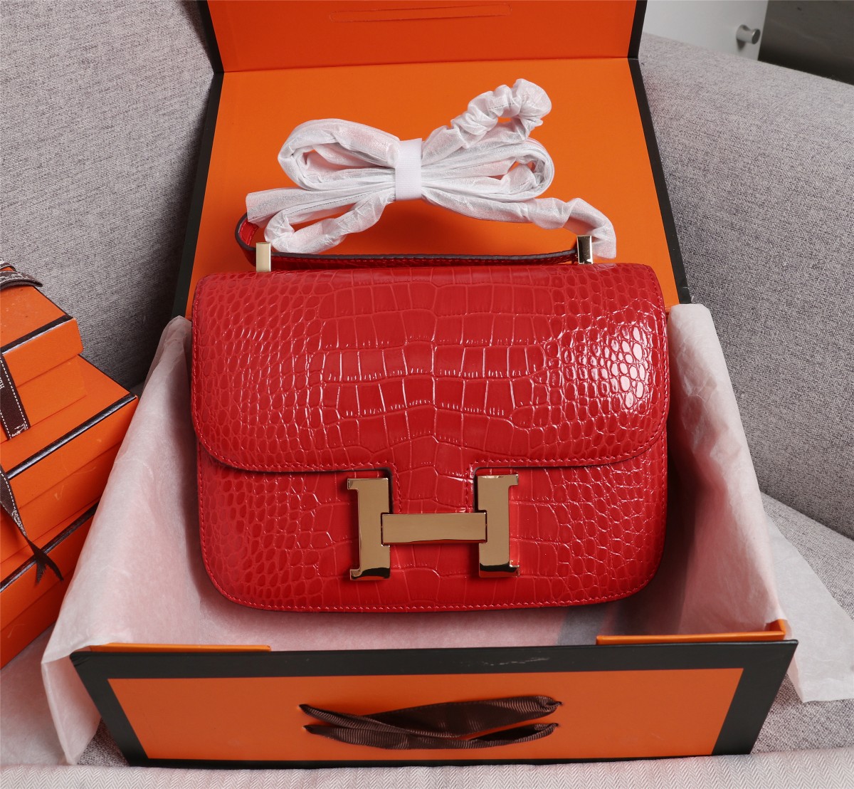 【HERMES】エルメス コンスタンス クロコ 24cm