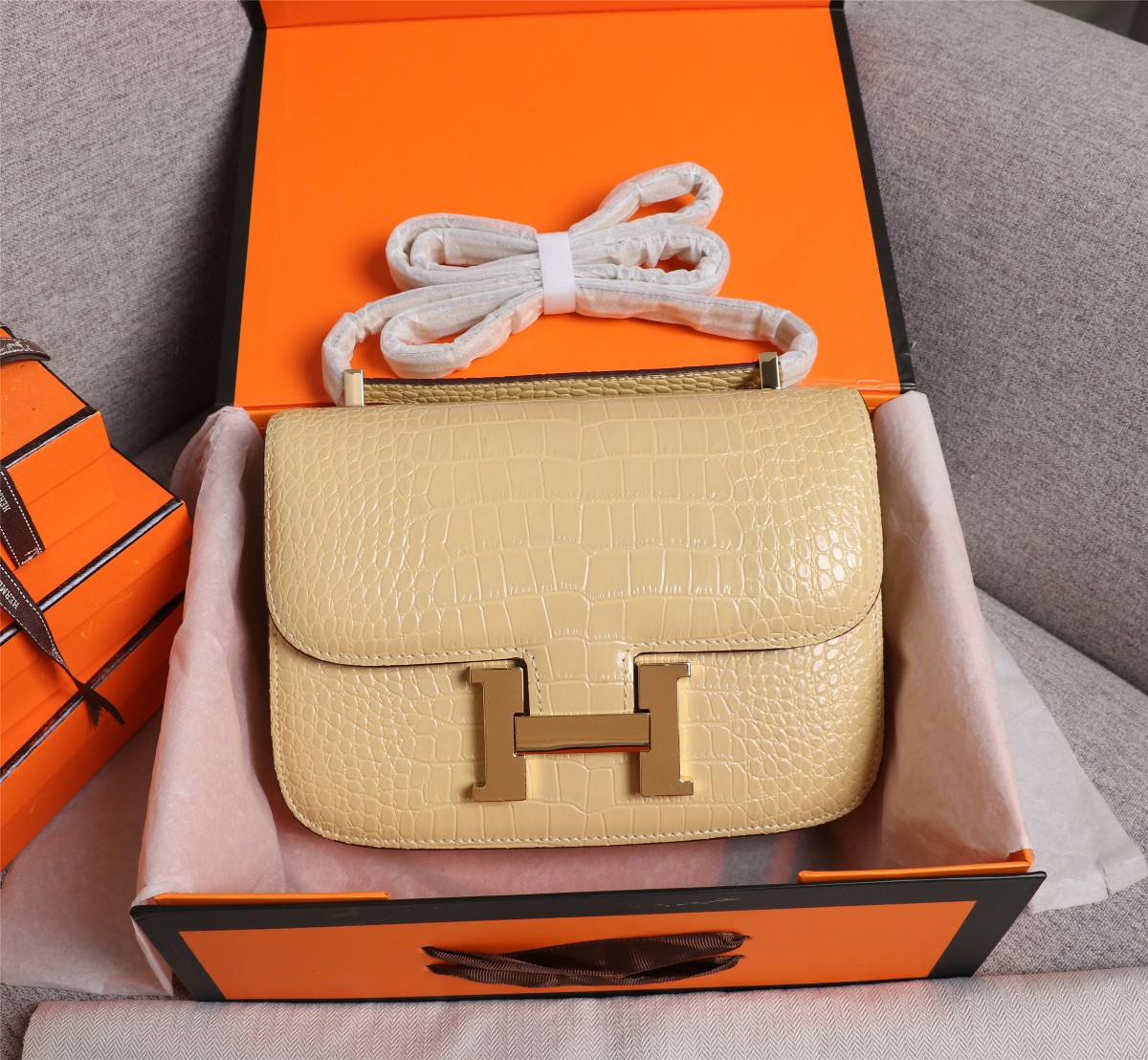 【HERMES】エルメス コンスタンス クロコ 24cm