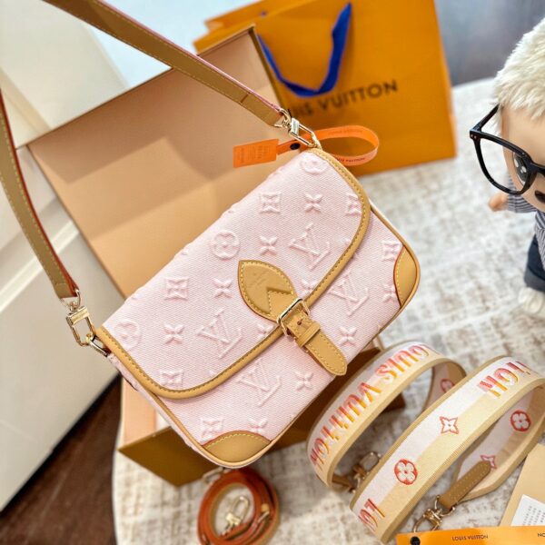 ルイ ヴィトン ( Louis Vuitton)デニム 肩掛け バッグ 24x14cm