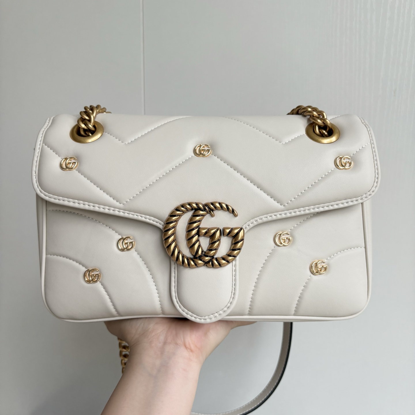 グッチ(GUCCI) GG バッグ 白 26x7x15cm
