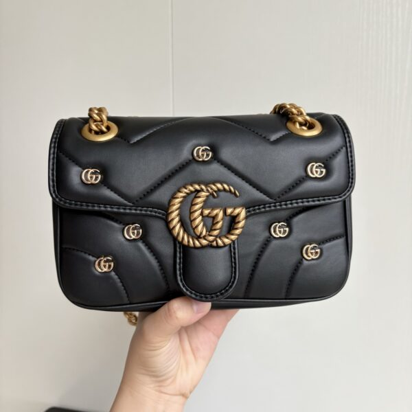 グッチ(GUCCI) GG バッグ 黒 22x6x13cm