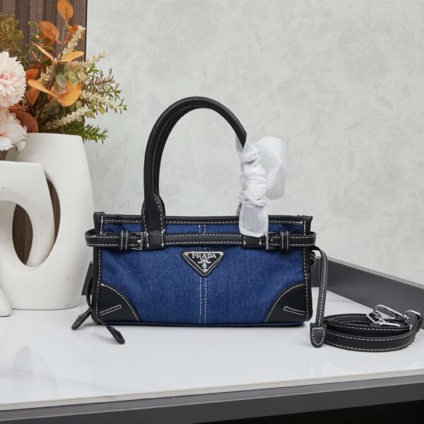 PRADA(プラダ) デニム 肩掛け バッグ 24x13x8cm