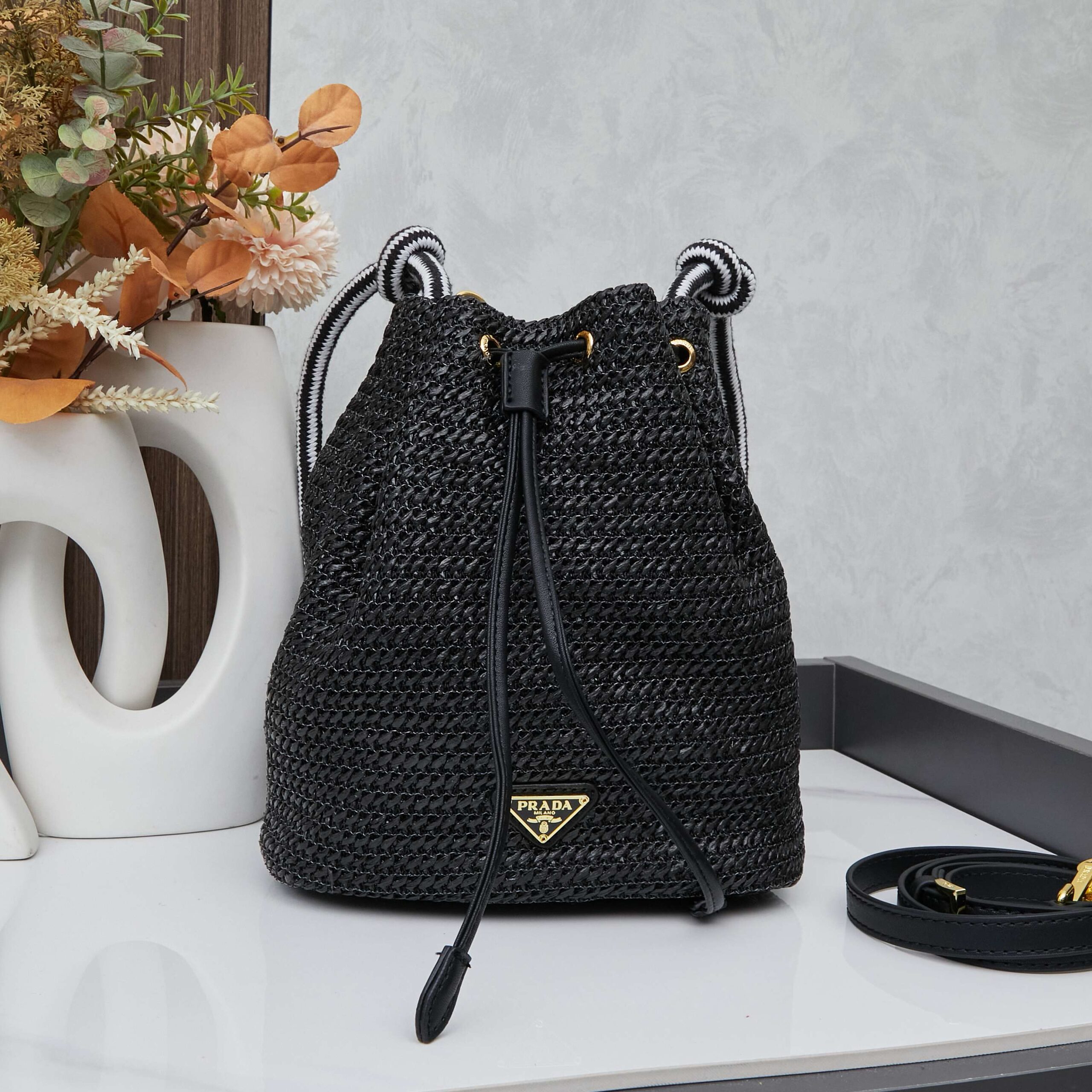 PRADA(プラダ) 2025SS新作 巾着 バッグ 26x27x13cm